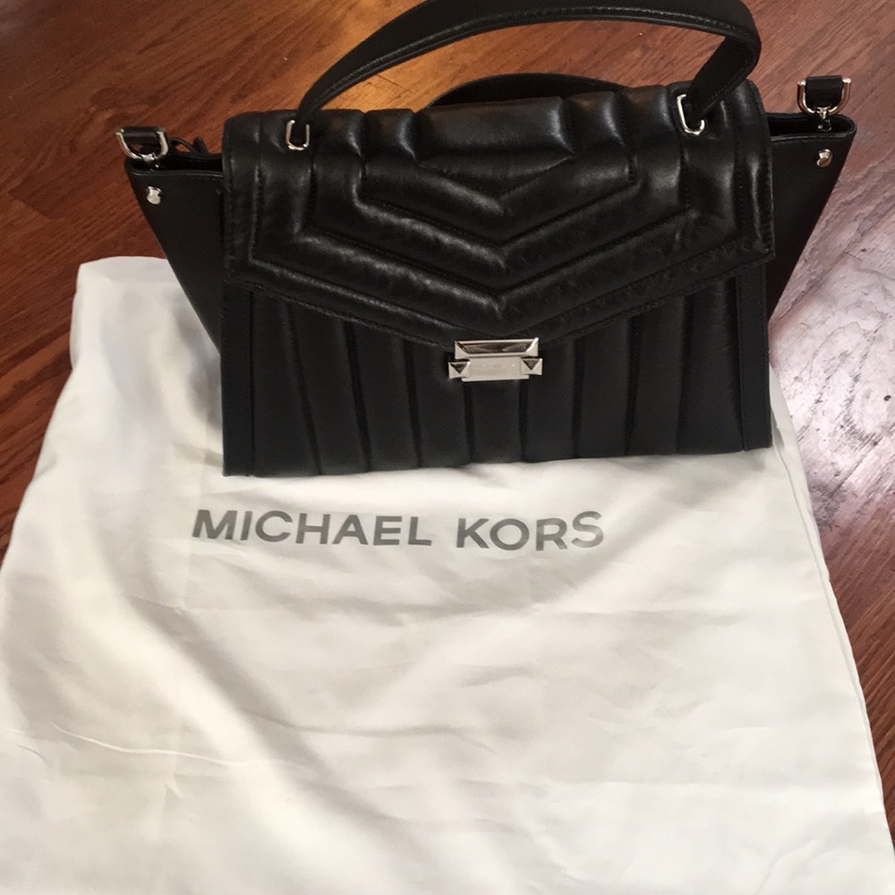 Michael Korse leather college bag